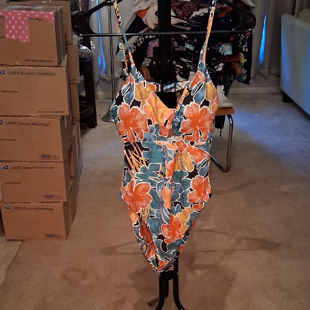 Volcom Vibrant Floral One Piece Swimsuit